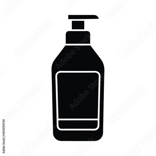 conditioner bottle icon silhouette vector illustration