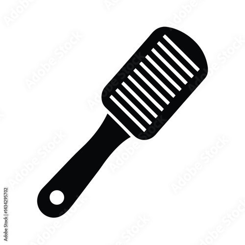 hairbrush icon silhouette vector illustration