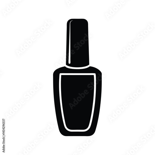 nail polish icon silhouette vector illustration