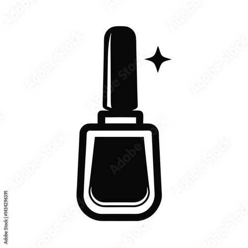 nail polish remover icon silhouette vector illustration