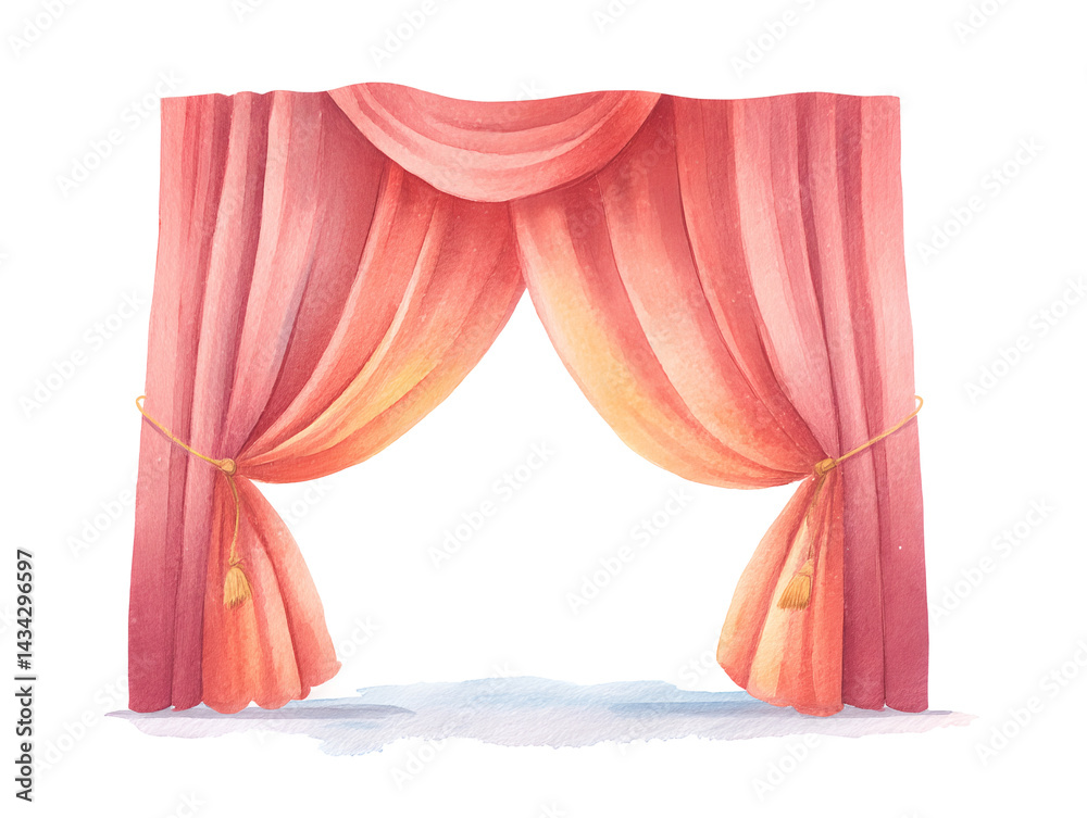 A red curtain