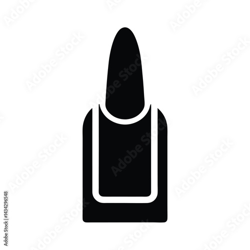 press on nails icon silhouette vector illustration