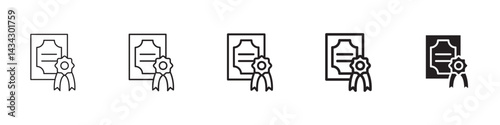 License icons in black outline, solid and colored style