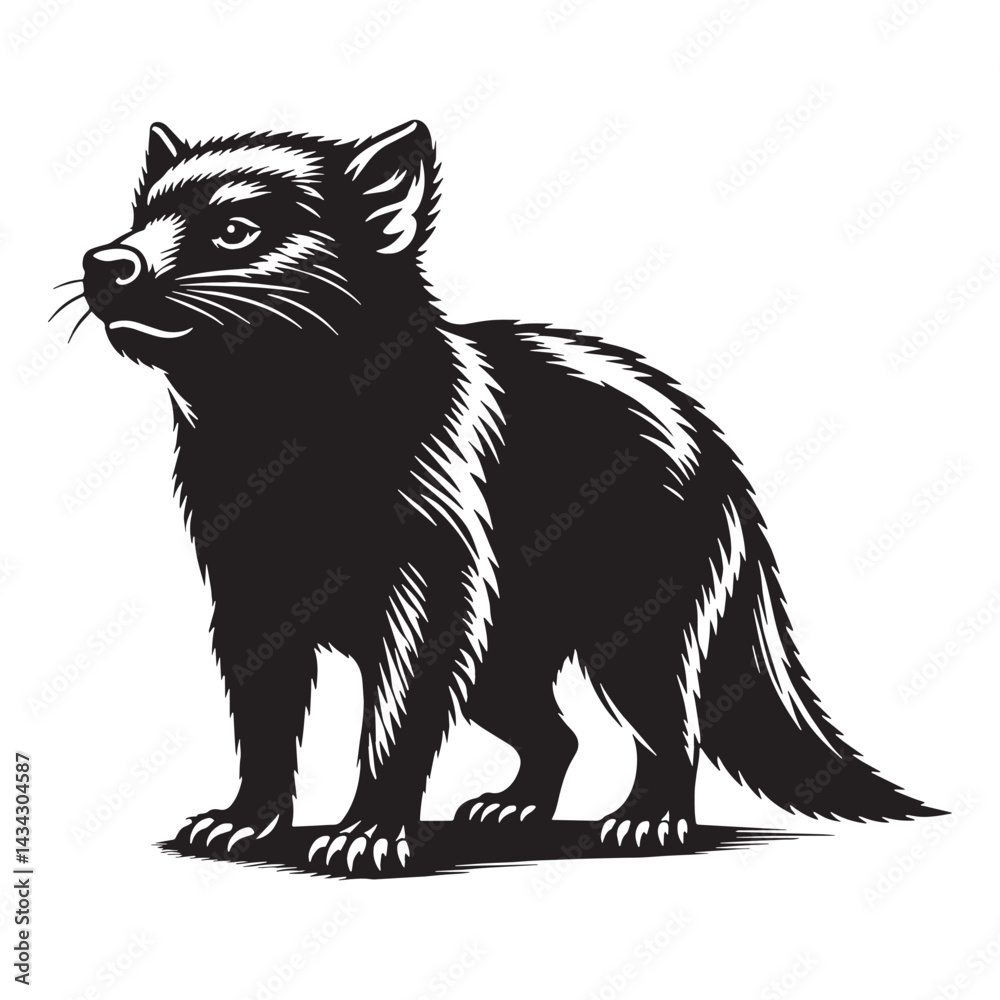 Obraz premium Precision tasmanian devil silhouette vector for branding – tasmanian devil silhouette – tasmanian devil vector – tasmanian devil illustration – silhouette of tasmanian devil