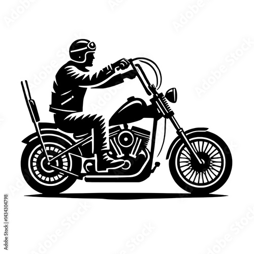 Motorcycle Rider Silhouette Vector