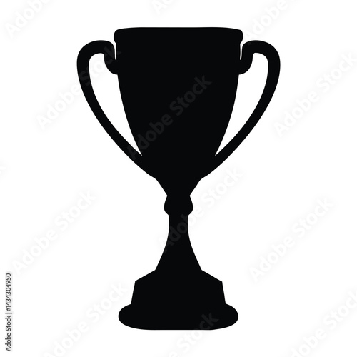Silhouette of a trophy cup representing success, victory and outstanding achievement