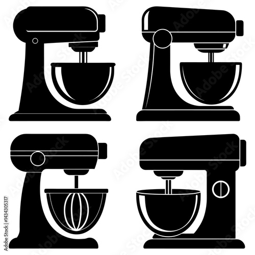 Industrial Mixer silhouette vector