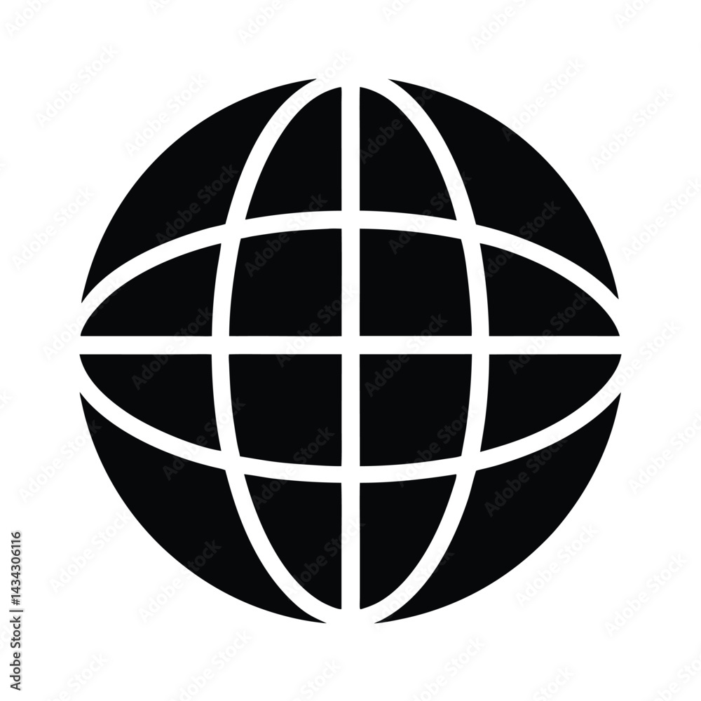 globe stencil icon vector illustration globe stencil icon vector illustration