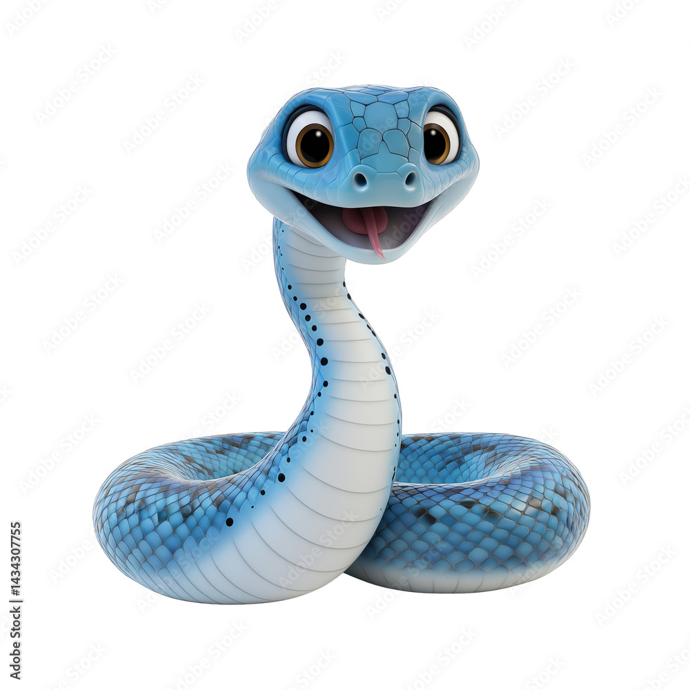 Fototapeta premium snake cartoon funny illustration