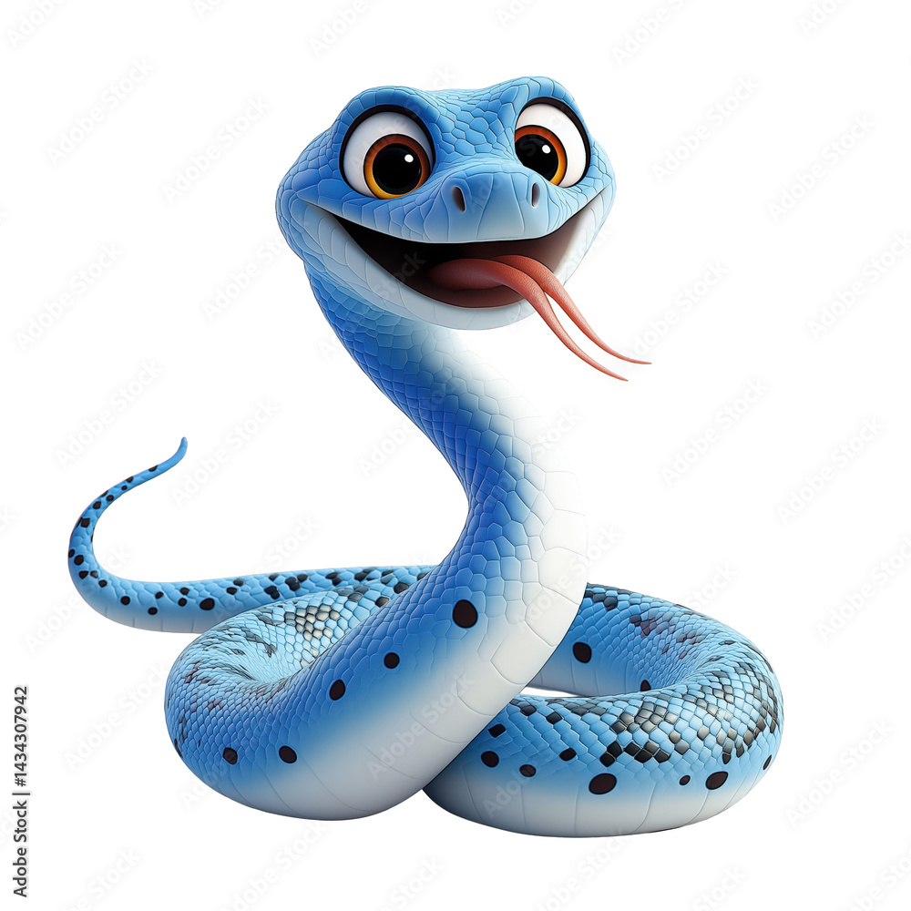 Fototapeta premium snake cartoon funny illustration 