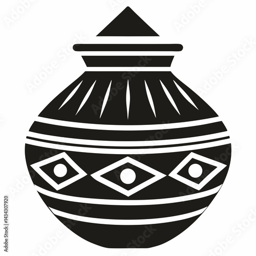 Ornate Decorative Pot Design for Home Décor and Art