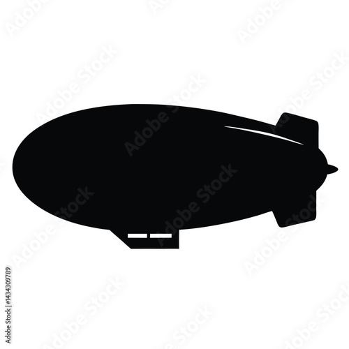 Silhouette of a Vintage Airship Ready to Take Flight on an Adventure
