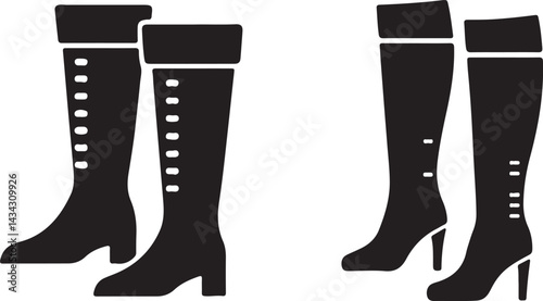 female legs in black stockings