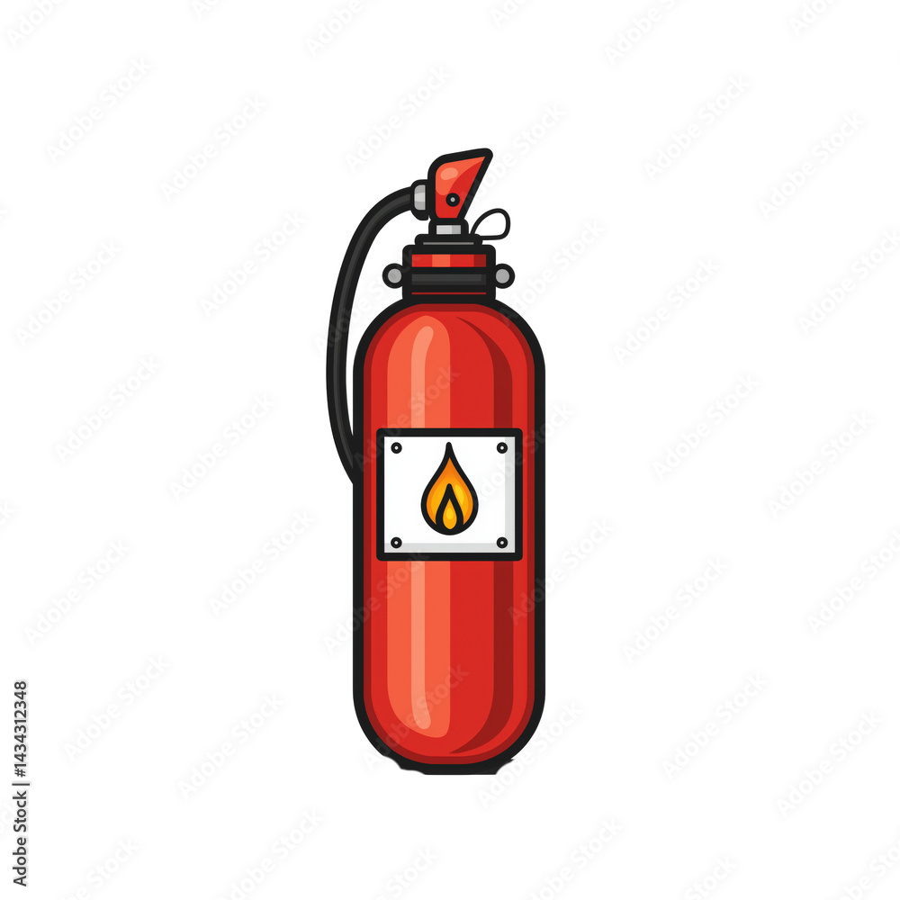 Obraz premium fire extinguisher sign PNG image with transparent background 