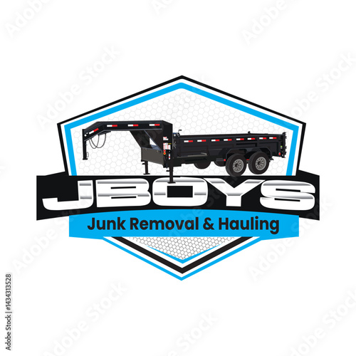 Junk removal logo, Dumpster logo, Hauling logo design