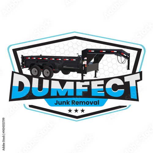 Junk removal logo, Dumpster logo, Hauling logo design