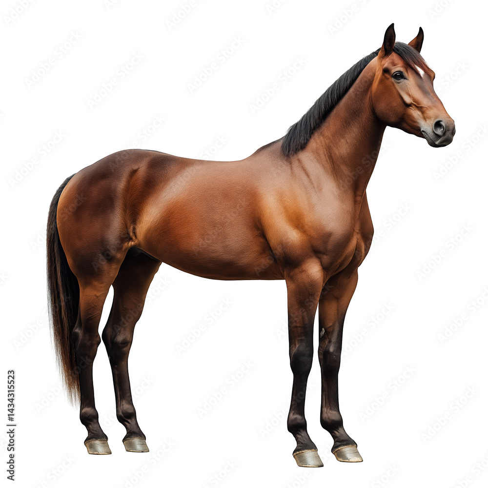 Fototapeta premium brown horse isolated