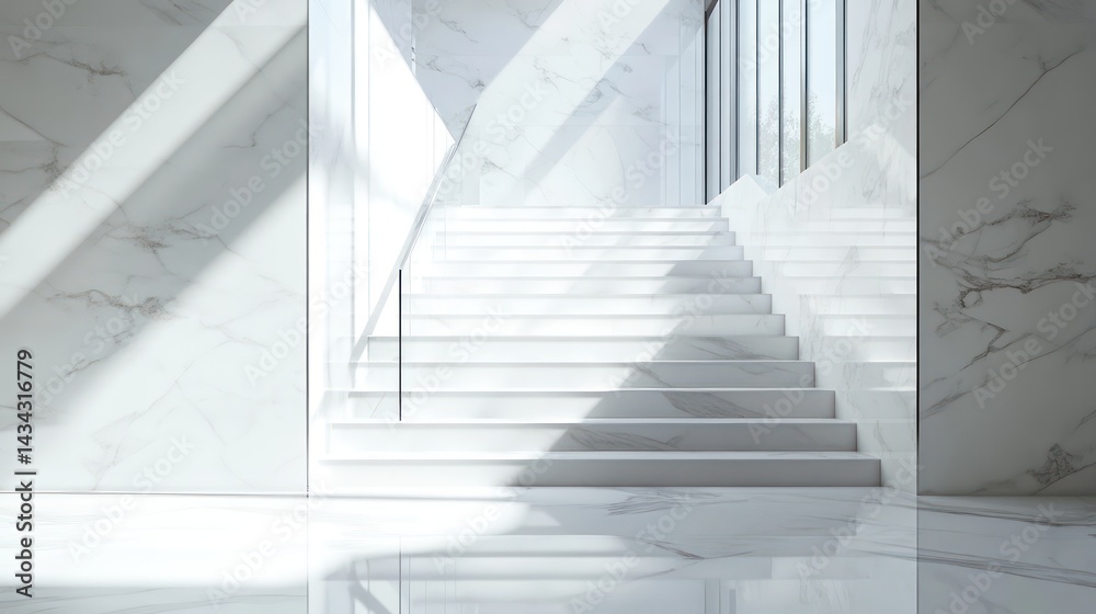 Obraz premium Modern minimalist interior design hallway