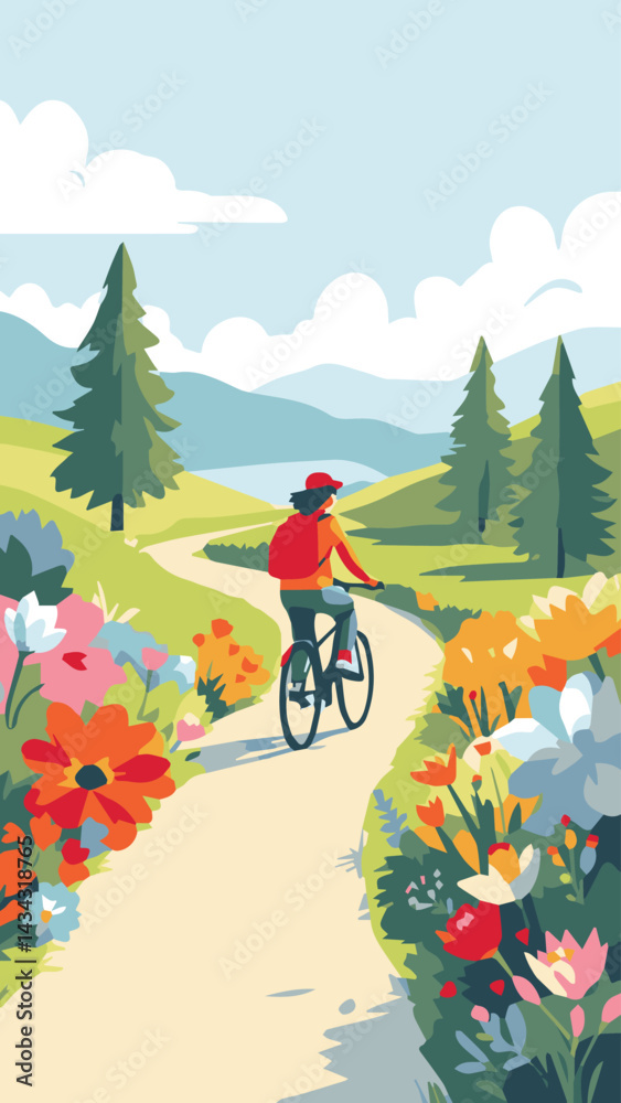 cyclist on the road