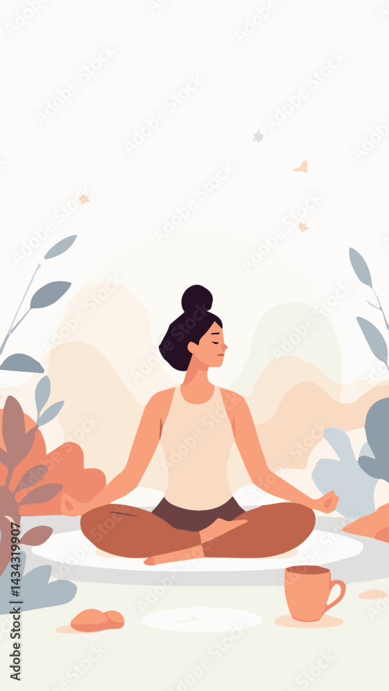yoga in the lotus position