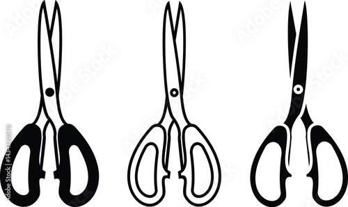 Scissors set. Vector illustration.