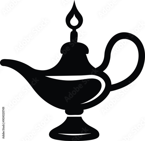oil lamp isolated on white