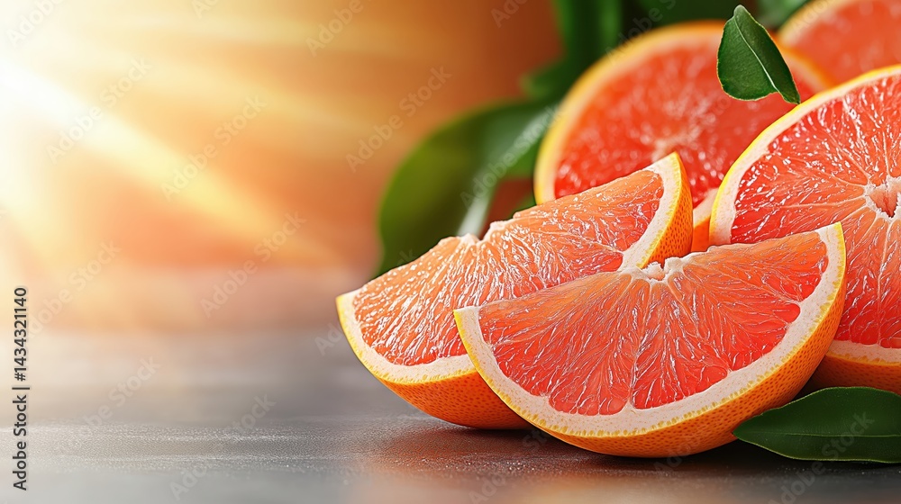 Large ripe pomelo fruits hanging on branches in a sunlit organic garden ready for harvest
