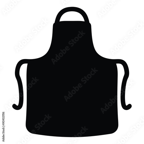 A Simple Silhouette of an Apron for Cooking, Baking, or Gardening