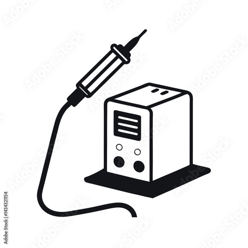Soldering Station Outline Vector