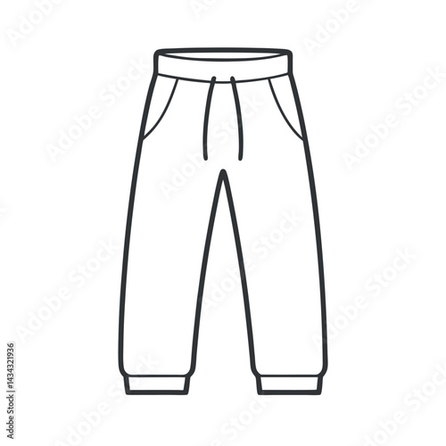 Sweatpants Outline Vector