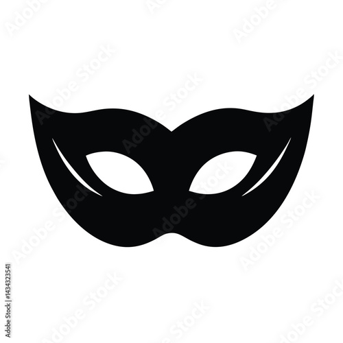 anti puff eye mask stencil icon vector illustration