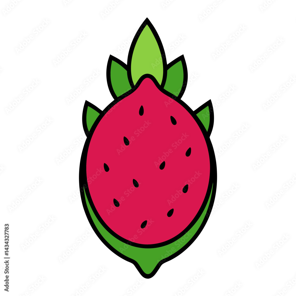 Dragonfruit cartoon vector