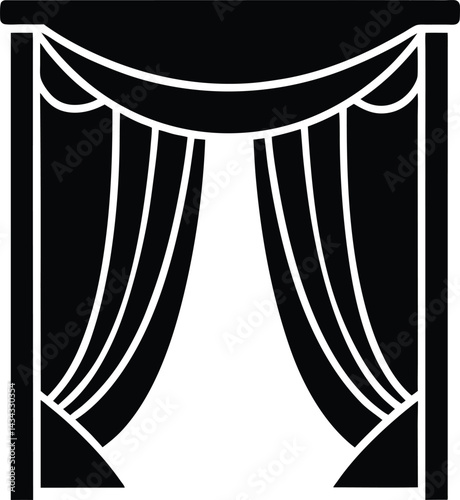 vector illustration of a theater curtain