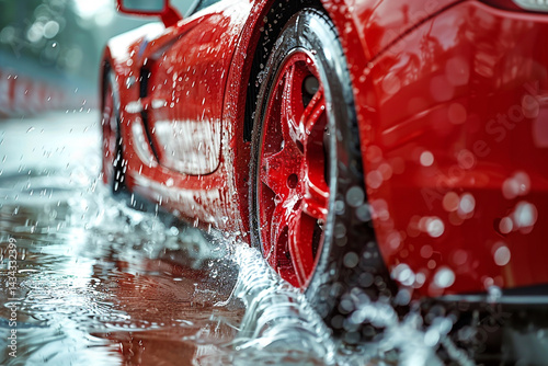 A High-Performance Sports Car in Motion, Captured with Speed and Precision photo