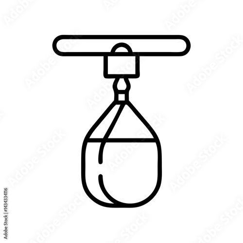 Punching bag speed bag vector icon training fitness boxing gym workout equipment illustration design