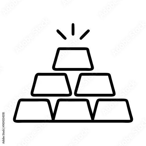 Gold bars bullion stack vector illustration shiny wealth treasure finance investment asset illustration