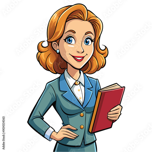 Professional woman holding a book