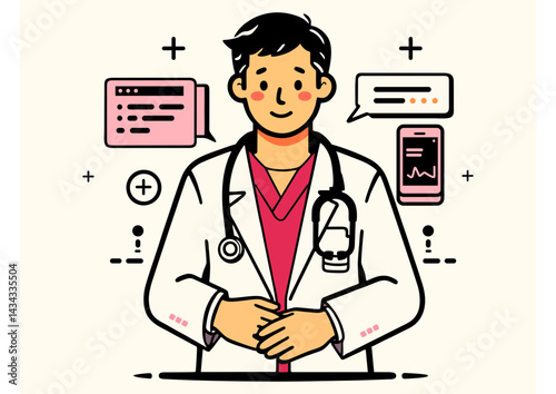 doctor-consultant with stethoscope
