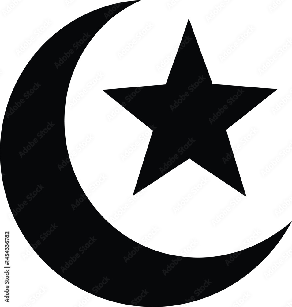 Fototapeta premium star icon on black background