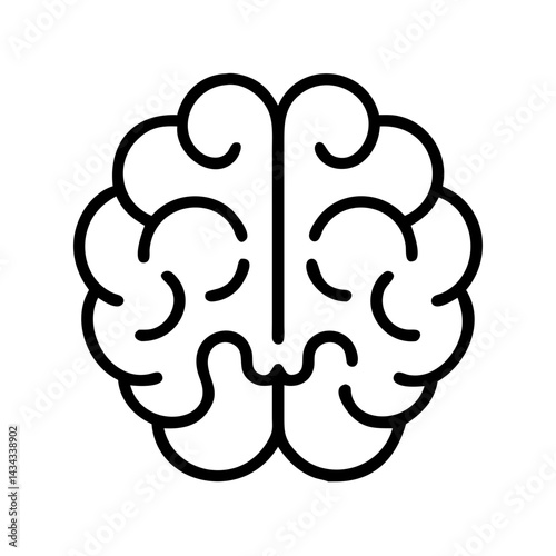 Brain illustration human mind intelligence memory learning mental health concept design idea