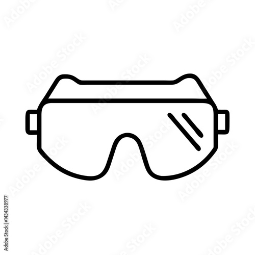 Explore safety goggles vector icon for protection and eye safety equipment and eyewear design needs