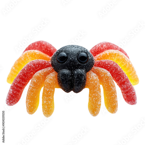 Halloween candy gummy spider Isolated, cutout