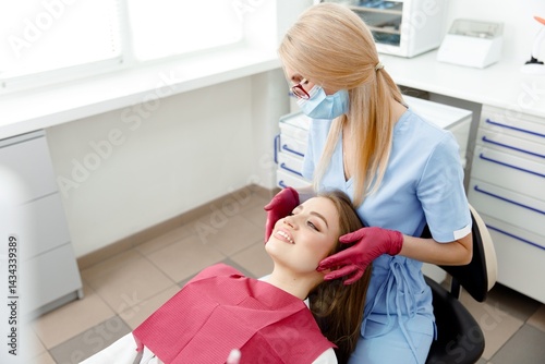 generous facial joints, osteopath performs, facial massage joints, checking teeth, oral care, healthy teeth, Dental treatment