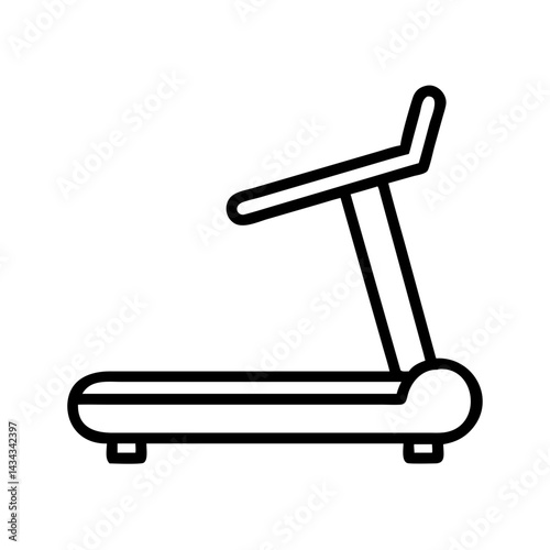 Treadmill machine vector illustration for fitness cardio workout gym exercise equipment design concept