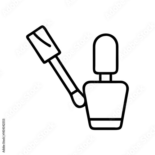Nail polish bottle vector icon illustration for beauty and fashion industry design resource needs