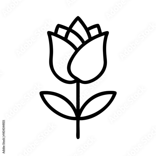 Isolated beautiful tulip flower vector illustration, floral design element for spring design needs