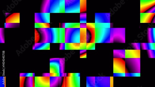 Colorful Vivid Waves Mosaic tiles
