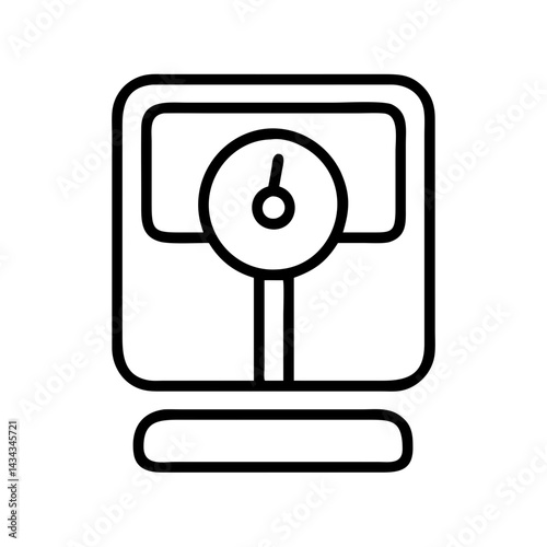 Weight scale icon for measuring body weight and health fitness vector illustration design element