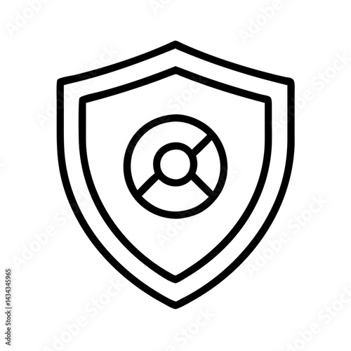 Shield security protection safety guard secure antivirus cyber defense system icon vector graphic design