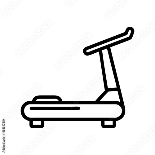 Treadmill machine vector illustration for fitness exercise cardio workout gym equipment design icon